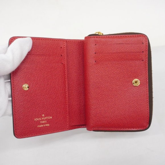 Louis Vuitton Wallet Damier Portefeuille Lou N60500 Red Ebene Ladies - Picture 3 of 15